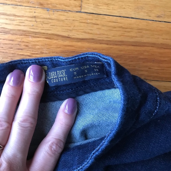 Zara Basic - Dark Denim Circle Skirt - Picture 4 of 4